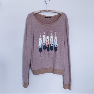 WILDFOX Feather Baggy Beach Jumper